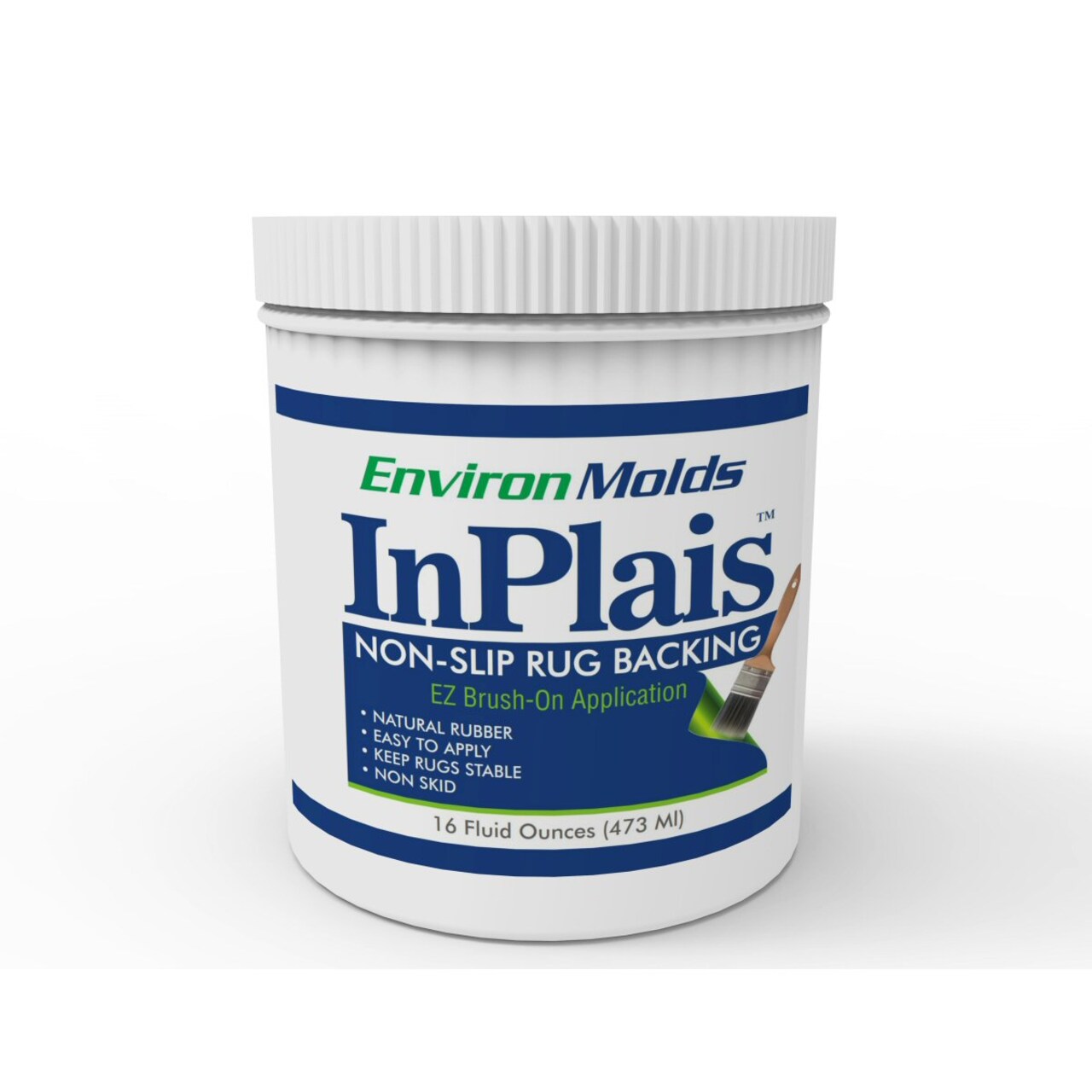 InPlais Non-Slip Area Rug Backing (16 oz.) Fabric & Floor Safe Latex Layer | Kitchen, Bathroom, Hallway, Living Room